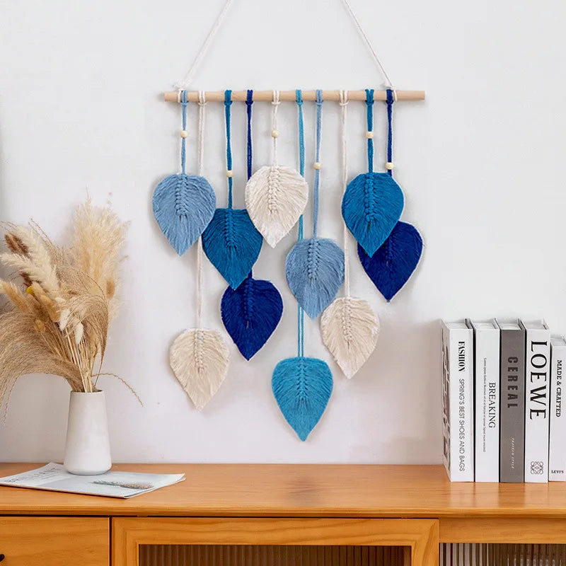 Enhance your living space with a touch of bohemian charm with this exquisite Bohemian Cotton Rope Macrame Leaf Ornament Wall Decoration. Double Cart provides Best products for your home in Detroit, MI.
