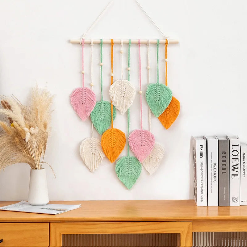 Enhance your living space with a touch of bohemian charm with this exquisite Bohemian Cotton Rope Macrame Leaf Ornament Wall Decoration. Double Cart provides Best products for your home in Los Angeles, CA.