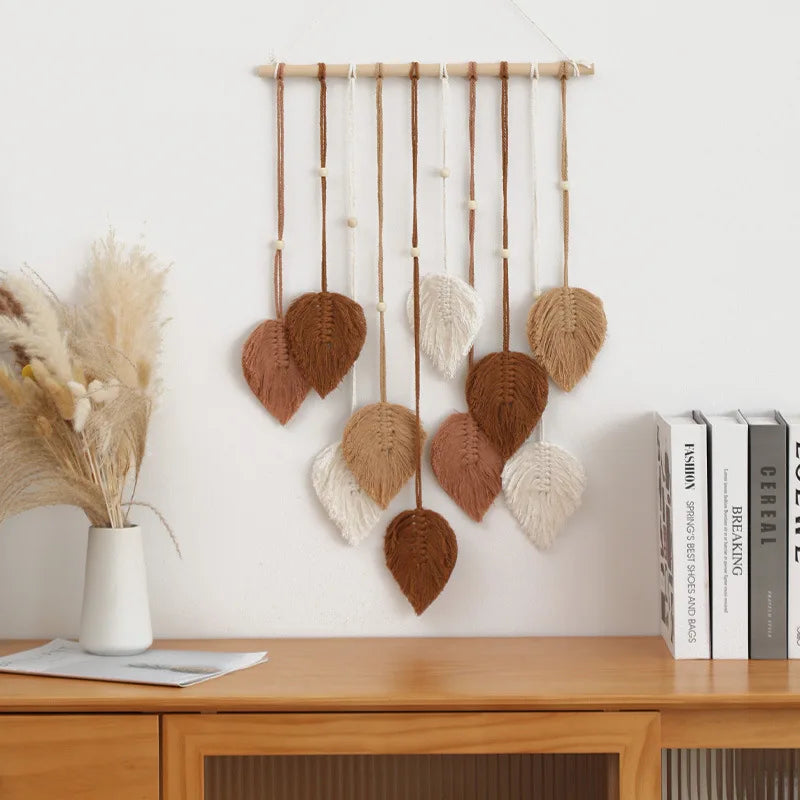 Enhance your living space with a touch of bohemian charm with this exquisite Bohemian Cotton Rope Macrame Leaf Ornament Wall Decoration. Double Cart provides Best products for your home in Miami, FL.
