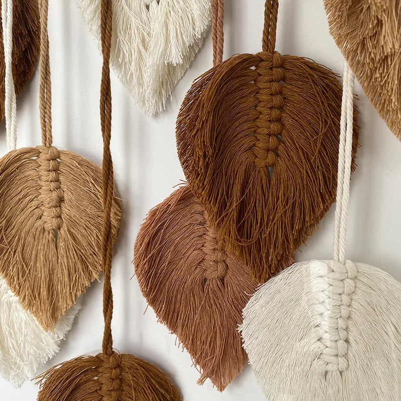 Enhance your living space with a touch of bohemian charm with this exquisite Bohemian Cotton Rope Macrame Leaf Ornament Wall Decoration. Double Cart provides Best products for your home in Orlando, FL.