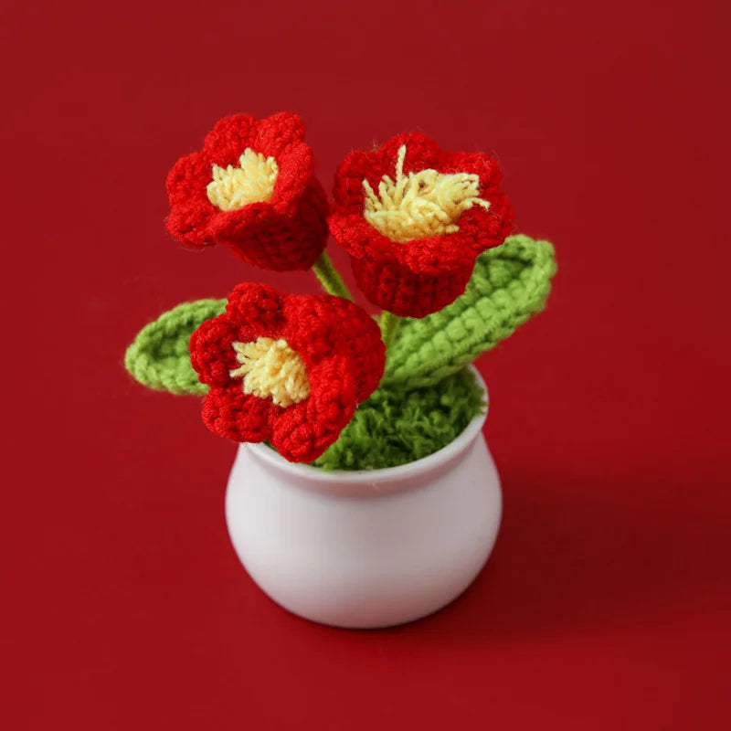 Introducing the Handwoven Mini Potted Flower Ornamental Plant, an adorable addition to your office desk or home du00e9cor! Made with high-quality milk cotton and iron materials, this cute flower bonsai is perfect for adding a touch of charm to any space. Double Cart provides Best products for your home in Baltimore, MD.