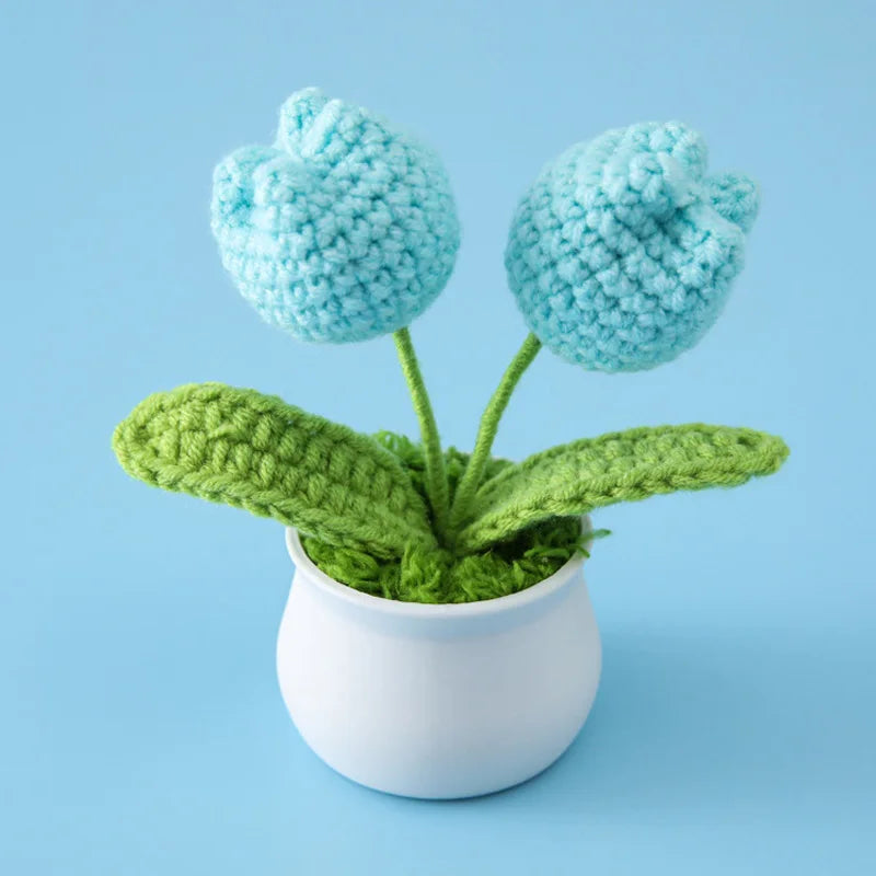 Introducing the Handwoven Mini Potted Flower Ornamental Plant, an adorable addition to your office desk or home du00e9cor! Made with high-quality milk cotton and iron materials, this cute flower bonsai is perfect for adding a touch of charm to any space. Double Cart provides Best products for your home in Columbus, OH.