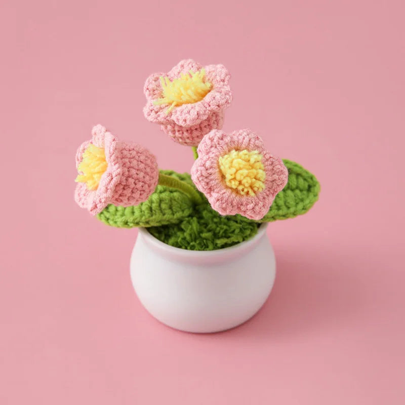Introducing the Handwoven Mini Potted Flower Ornamental Plant, an adorable addition to your office desk or home du00e9cor! Made with high-quality milk cotton and iron materials, this cute flower bonsai is perfect for adding a touch of charm to any space. Double Cart provides Best products for your home in Miami, FL.