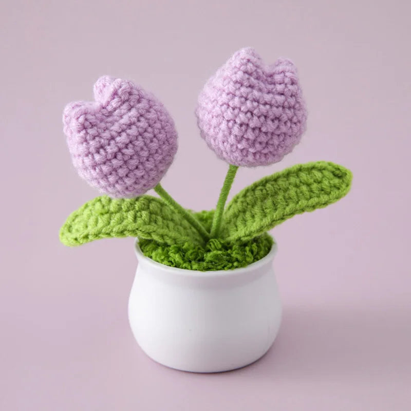 Introducing the Handwoven Mini Potted Flower Ornamental Plant, an adorable addition to your office desk or home du00e9cor! Made with high-quality milk cotton and iron materials, this cute flower bonsai is perfect for adding a touch of charm to any space. Double Cart provides Best products for your home in Orlando, FL.