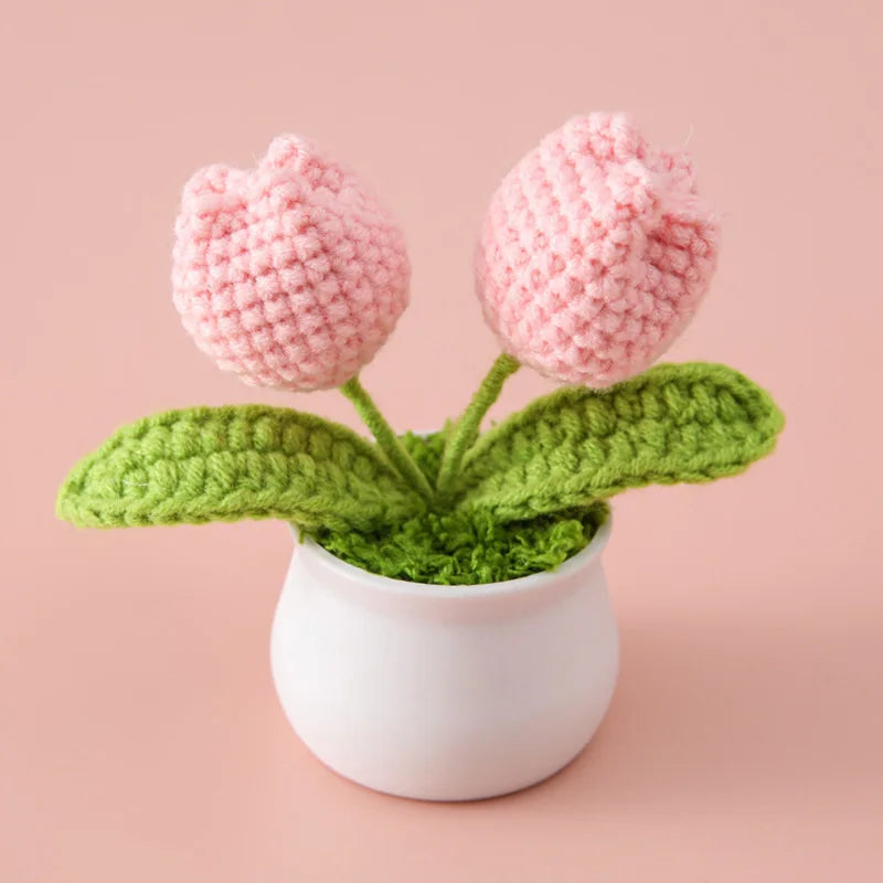 Introducing the Handwoven Mini Potted Flower Ornamental Plant, an adorable addition to your office desk or home du00e9cor! Made with high-quality milk cotton and iron materials, this cute flower bonsai is perfect for adding a touch of charm to any space. Double Cart provides Best products for your home in Philadelphia, PA.