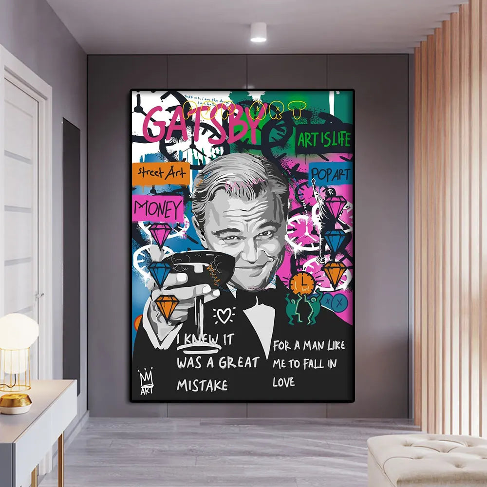 Enhance your home decor with this stylish canvas art featuring Leonardo DiCaprio in The Great Gatsby. Double Cart provides Best products for your home in New York, NY.
