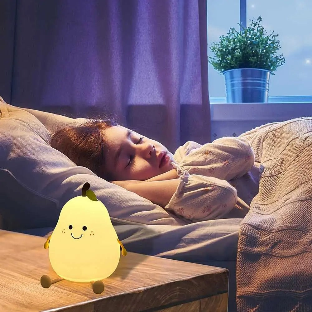 Cute Pear Shaped Silicone Night Light