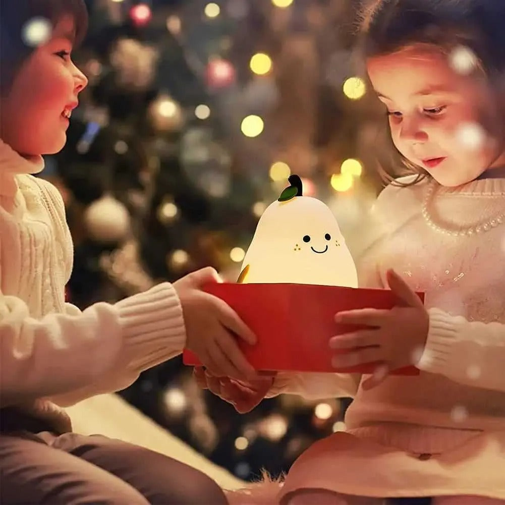 Cute Pear Shaped Silicone Night Light
